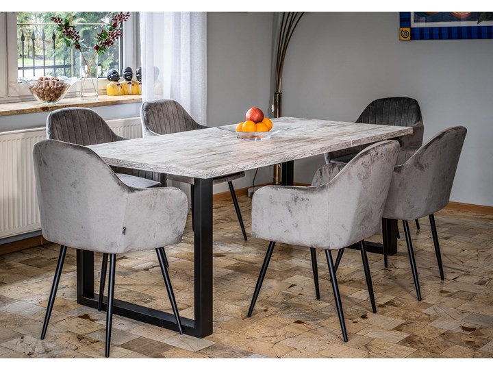 Stół do jadalni rozkładany FIORD 160/260x90 Sosna bielona Długość 90 cm Szerokość 90 cm Szerokość 160 cm Metal Wysokość 75 cm Drewno Długość 160 cm Pomieszczenie Stoły do kuchni