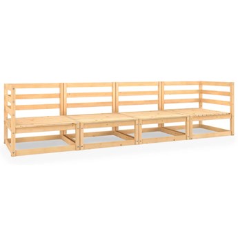 vidaXL 4-osobowa sofa ogrodowa, lite drewno sosnowe