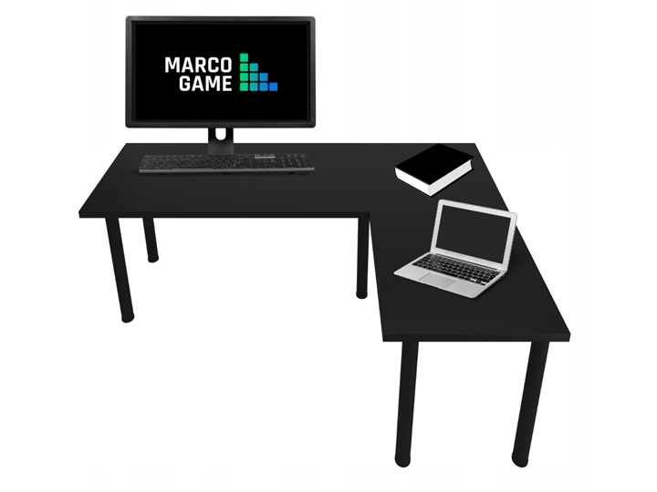 Biurko Narożne Gamingowe MARCO GAME ELKA Biurko gamingowe Kategoria Biurka Metal Biurko regulowane Pomieszczenie Pokój nastolatka