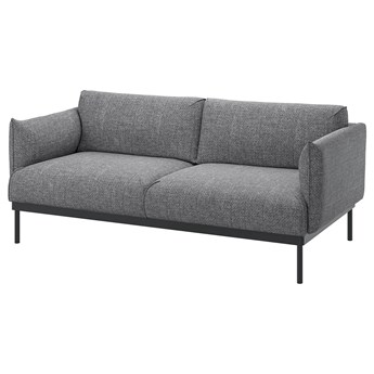 IKEA ÄPPLARYD Sofa 2-osobowa, Lejde szary-czarny, Wysokość podłokietnika: 72 cm
