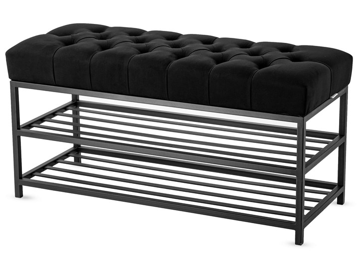 Ławka Pikowana do przedpokoju Industrialna DOUBLE SHELF Styl Industrialny