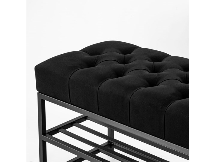 Ławka Pikowana do przedpokoju Industrialna DOUBLE SHELF Styl Industrialny