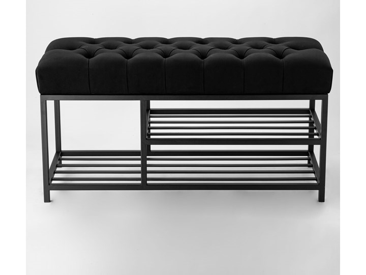 Ławka Pikowana do przedpokoju Industrialna HALF SHELF Kategoria Ławki do salonu Materiał obicia Tkanina