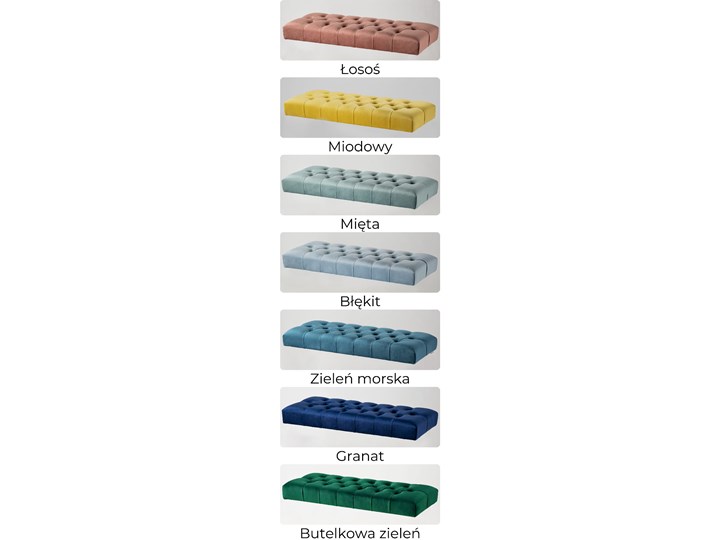 Ławka tapicerowana do przedpokoju Industrialna DOUBLE SHELF BARCELONA Materiał obicia Tkanina