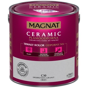Farba ceramiczna MAGNAT Ceramic srebrzysty granit C30 2,5 l