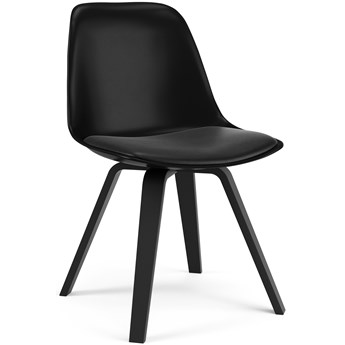 Krzesło Grace Ella 47x79 cm czarne siedzisko ekoskóra