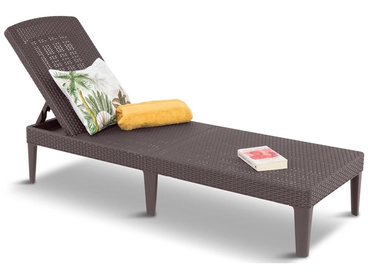 Meblobranie Leżak składany Jaipur ogrodowy Sun Lounger Brązowy Leżanki Tworzywo sztuczne Kategoria Leżaki ogrodowe