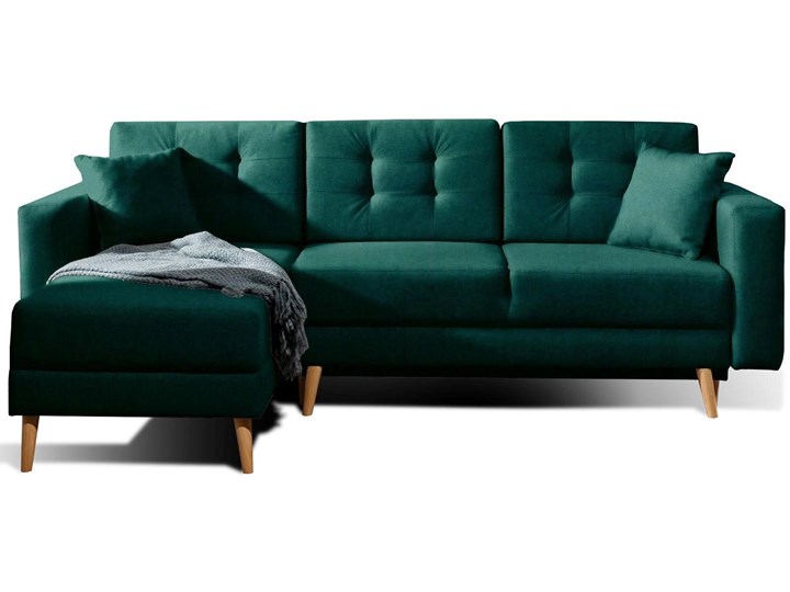 Meblobranie Zielony narożnik rozkładany Asgard L 250x162x87 zielony Wysokość 87 cm Szerokość 250 cm Głębokość 162 cm Lewostronne Kategoria Narożniki Nóżki Na nóżkach