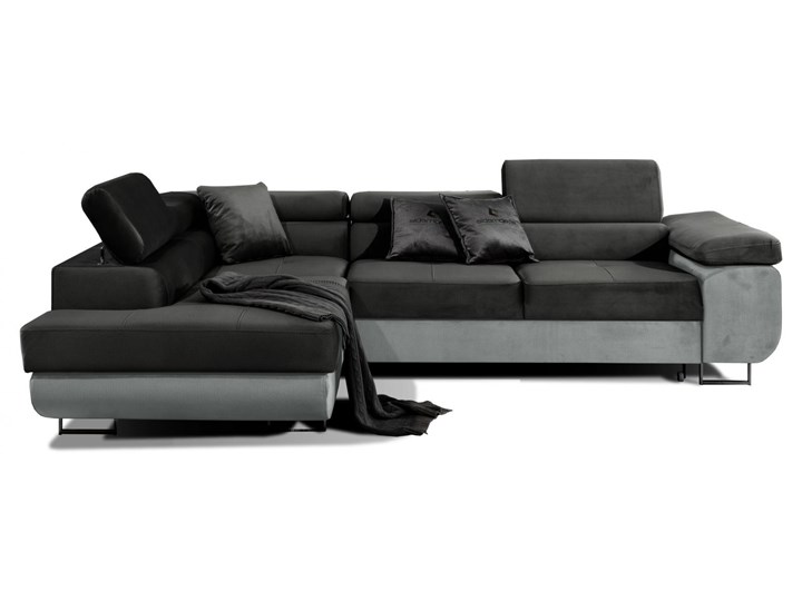 Meblobranie Szary rozkładany narożnik z funkcją spania Anton 275x202 Szerokość 275 cm Głębokość 202 cm Styl Nowoczesny Wysokość 90 cm Lewostronne Prawostronne Materiał obicia Welur