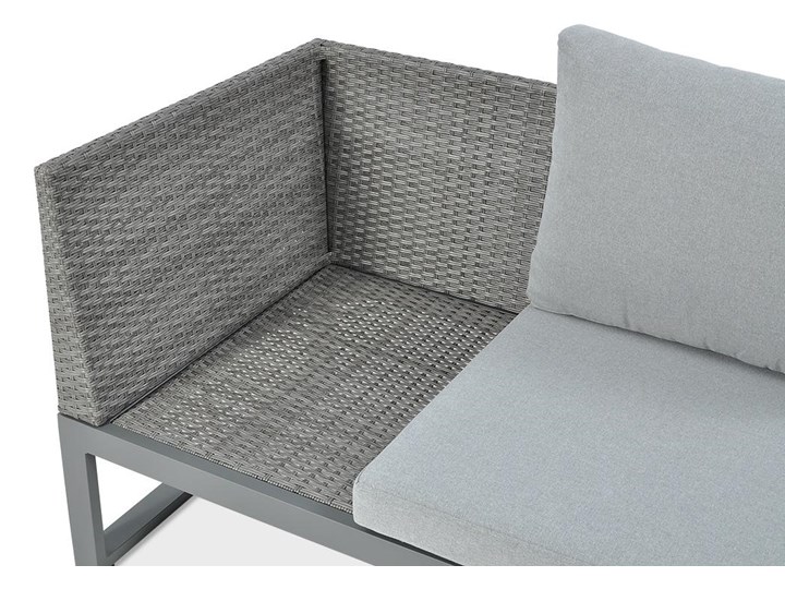 Narożnik modułowy Meblobranie Davos Grey nowoczesny aluminiowy Zestawy wypoczynkowe Aluminium Zawartość zestawu Sofa Zestawy modułowe Zestawy kawowe Zawartość zestawu Puf