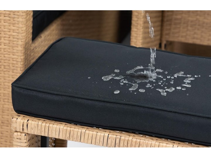 Meblobranie Pleciony zestaw ogrodowy z technorattanu Topiano Plus Yellow & Black Zestawy obiadowe Zestawy wypoczynkowe Zawartość zestawu Sofa