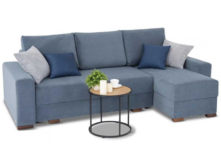 Meblobranie Klasyczny szary narożnik do salonu Rossa 240x143 Lewostronne Prawostronne Szerokość 240 cm Materiał obicia Tkanina Głębokość 240 cm Materiał obicia Welur
