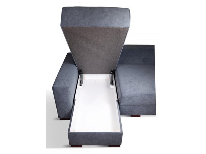 Meblobranie Klasyczny szary narożnik do salonu Rossa 240x143 Materiał obicia Welur Szerokość 240 cm Głębokość 240 cm Lewostronne Prawostronne Funkcje Z funkcją spania
