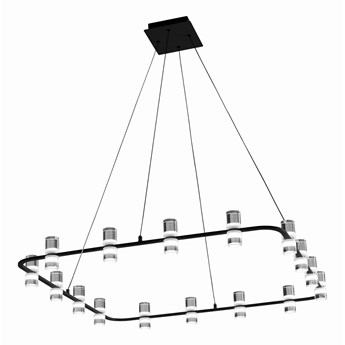 Czarna lampa wisząca LED Kingfort