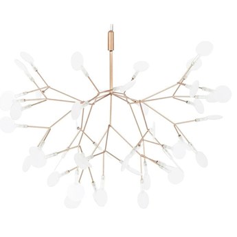 Duża lampa wisząca Flora 98 miedziana LED