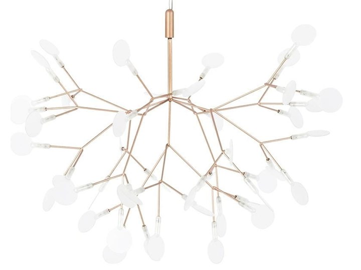 Duża lampa wisząca Flora 98 miedziana LED Stal Metal Lampa inspirowana Pomieszczenie Sypialnia