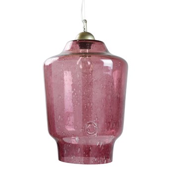Lampa wisząca szklana BEE różowa