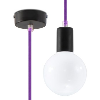 Fioletowa lampa wisząca EDISON