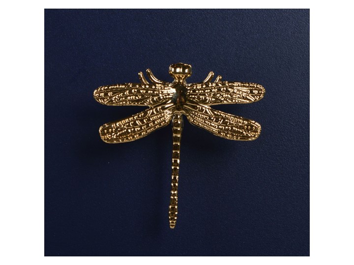 Szafka granatowa ze złotymi uchwytami GoldenFly Płyta laminowana Uniwersalne Płyta MDF Pomieszczenie Salon