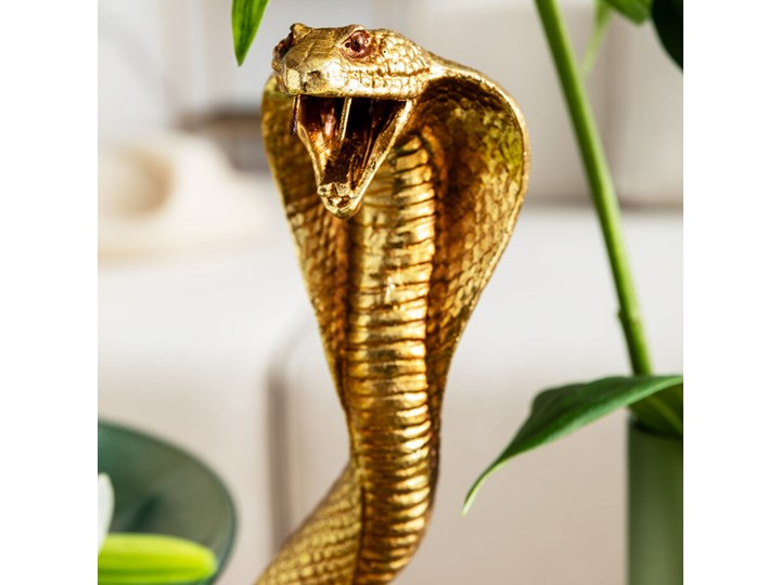 Figurka dekoracyjna Snake 17x39 cm złota Kolor Złoty Zwierzęta Kategoria Figury i rzeźby