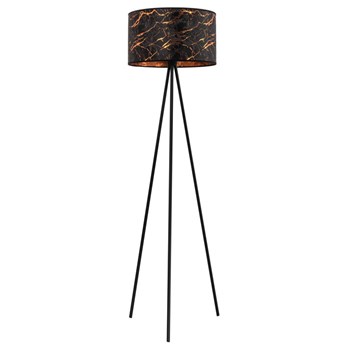 Czarno-miedziana lampa podłogowa trójnóg glamour - S022-Torsa