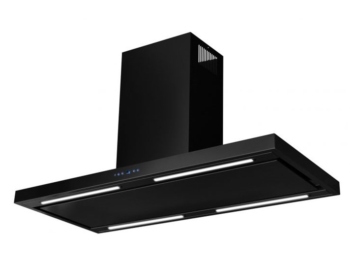 Okap wyspowy Magnetic Island Black Matt 90 cm Sterowanie Elektroniczne Kolor Czarny