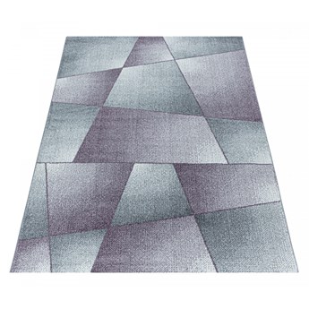 Dywan nowoczesny Rio geometria fioletowy 80 cm x 150 cm