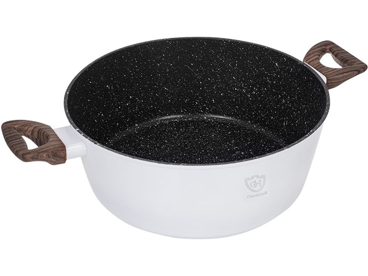 Garnki marmurowe na indukcję GierekHoff GH 1502 patelnia Tefal zestaw 16 elementów Białe Kategoria Zestawy garnków i patelni Aluminium Kolor Biały