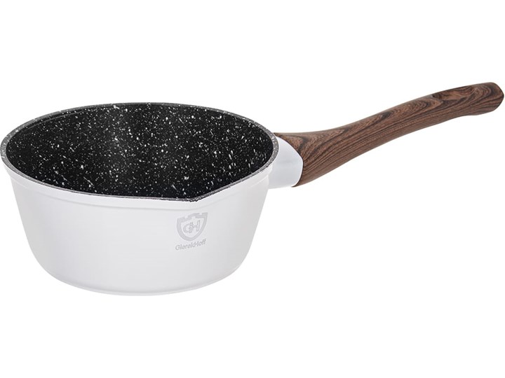 Garnki marmurowe na indukcję GierekHoff GH 1502 patelnia Tefal zestaw 16 elementów Białe Aluminium Kategoria Zestawy garnków i patelni Kolor Biały