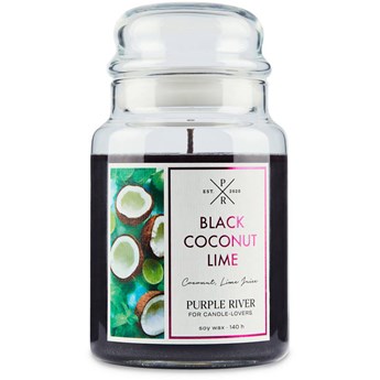Purple River sojowa naturalna świeca zapachowa w szkle 22 oz 623 g - Black Coconut Lime