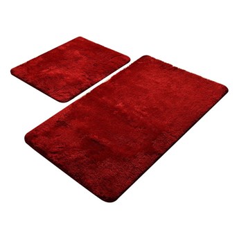 Zestaw 2 czerwonych dywaników łazienkowych Chilai Home by Alessia