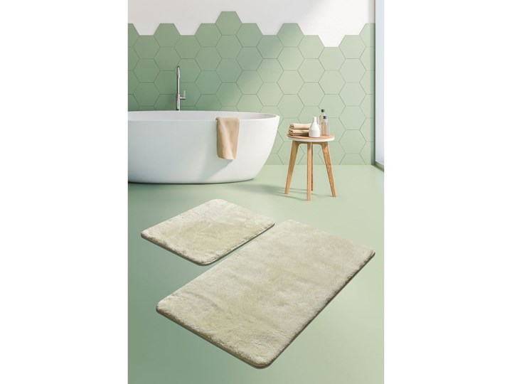 Zestaw 2 jasnobeżowych dywaników łazienkowych Confetti Bathmats Colors of Ecru 60x100 cm 50x60 cm Kategoria Dywaniki łazienkowe