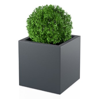 Donica kwadratowa Pixel Pot 50 cm bez półki, antracyt