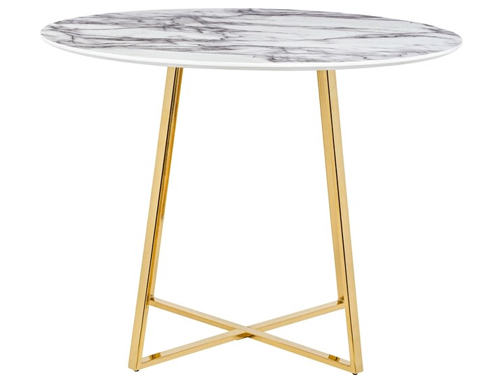 Stół w stylu glamour Carat 100 na złotych płozach Marmur Szerokość 100 cm Płyta MDF Kategoria Stoły kuchenne Wysokość 75 cm Długość 100 cm Metal Wysokość 100 cm Pomieszczenie Stoły do jadalni