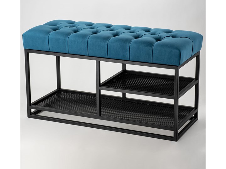 Ławka Pikowana do przedpokoju Industrialna SHELF'y LOREN - LOFT Kategoria Ławki do salonu Styl Industrialny