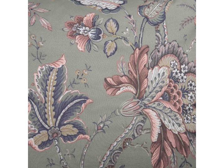 Pościel CLARAS z mikrofibry szara w liście i kwiaty 160x200 cm - Homla Mikrofibra Poliester Bawełna syntetyczna Komplet pościeli 70x80 cm Pomieszczenie Pościel do sypialni