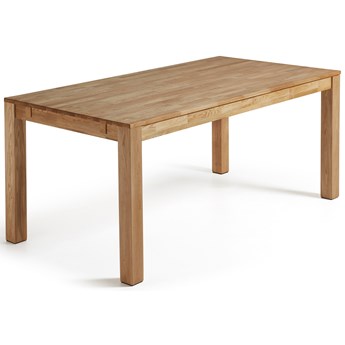 Stół rozkładany naturalny drewniany dąb 180-260x90 cm