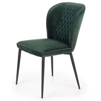 SELSEY Krzesło tapicerowane Brena zielone
