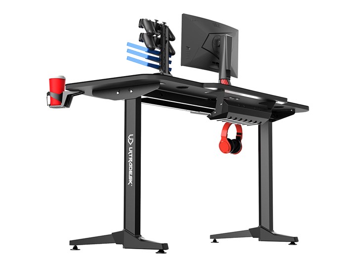 Biurko FRAG grafitowe gamingowe ULTRADESK Metal Biurko gamingowe Szerokość 140 cm Płyta MDF Pomieszczenie Pokój nastolatka