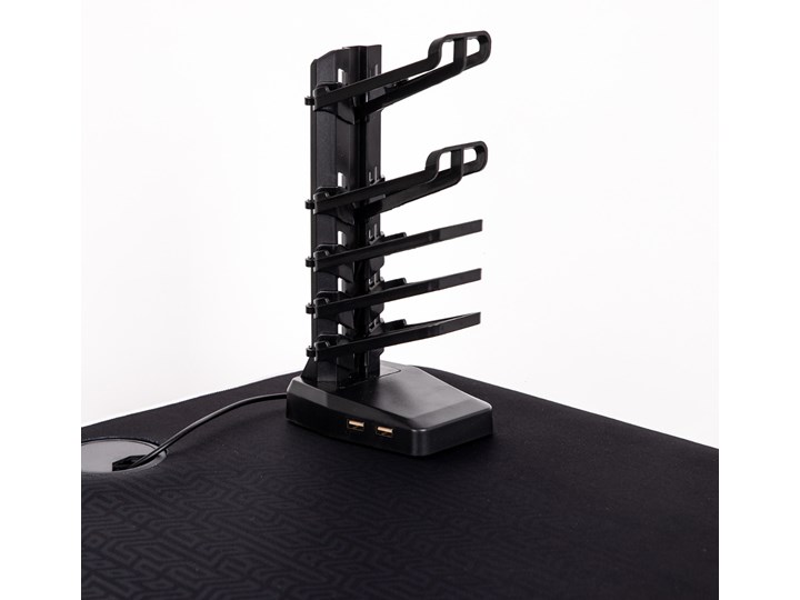 Biurko FRAG grafitowe gamingowe ULTRADESK Biurko gamingowe Szerokość 140 cm Płyta MDF Metal Pomieszczenie Pokój nastolatka