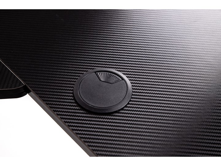 Biurko FRAG grafitowe gamingowe ULTRADESK Biurko gamingowe Szerokość 140 cm Płyta MDF Metal Kolor Szary