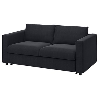 IKEA VIMLE Sofa 2-osobowa rozkładana, Saxemara czarnoniebieski, Wysokość łóżka: 53 cm
