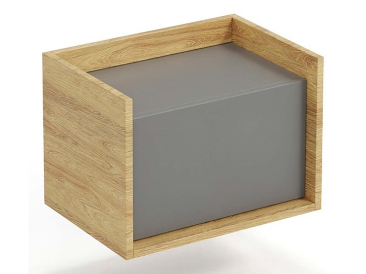 Mobius szafka niska 1D (50x41x36 cm), szary, meble modułowe Płyta meblowa Płyta laminowana Pomieszczenie Pokój przedszkolaka Płyta MDF Stal Metal Styl Nowoczesny