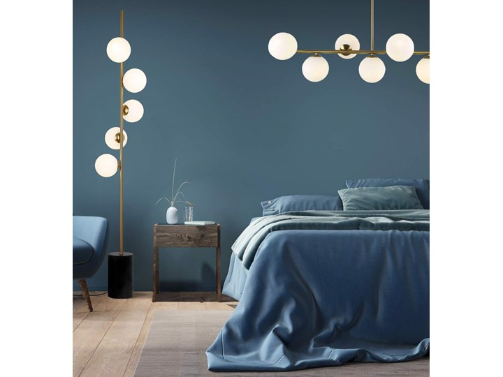 LAMPA WISZĄCA SUFITOWA NOWOCZESNA MOSIĘŻNA FREDICA W7 LUMINA DECO Szkło Lampa z kloszem Mosiądz Metal Lampa z abażurem Kategoria Lampy wiszące
