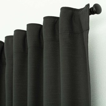 Zasłona BASIC na taśmie marszczącej 140x280cm bazaltowy 1 szt., 140 cm x 280 cm
