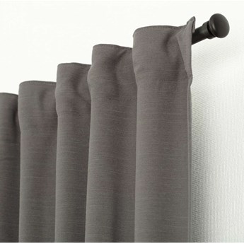 Zasłona BASIC na taśmie marszczącej 140x280cm ciemnoszary 1 szt., 140 cm x 280 cm
