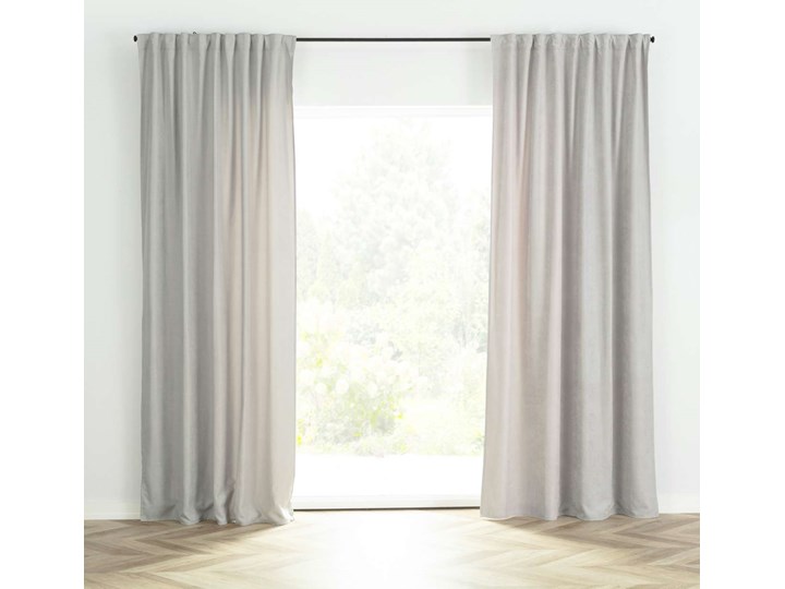 Zasłona BASIC na taśmie marszczącej 140x260cm jasnoszary szenil 1 szt., 140 cm x 260 cm Poliester Mocowanie Taśma 140x260 cm Mocowanie Szelki