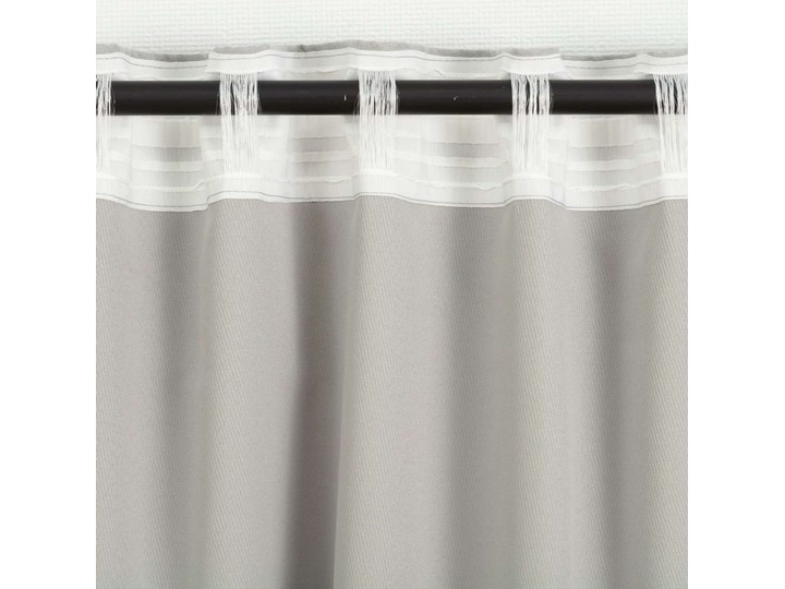 Zasłona BASIC na taśmie marszczącej 140x260cm jasnoszary szenil 1 szt., 140 cm x 260 cm 140x260 cm Mocowanie Taśma Poliester Mocowanie