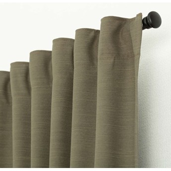 Zasłona BASIC na taśmie marszczącej 140x280cm khaki 1 szt., 140 x 280 cm
