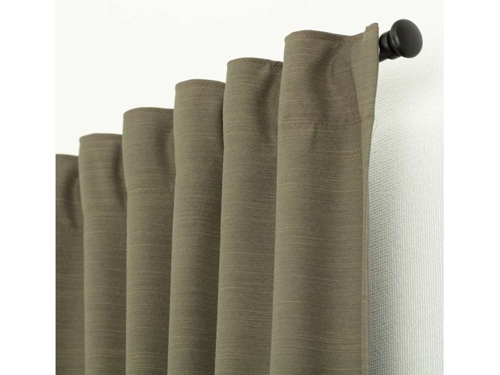 Zasłona BASIC na taśmie marszczącej 140x280cm khaki 1 szt., 140 x 280 cm